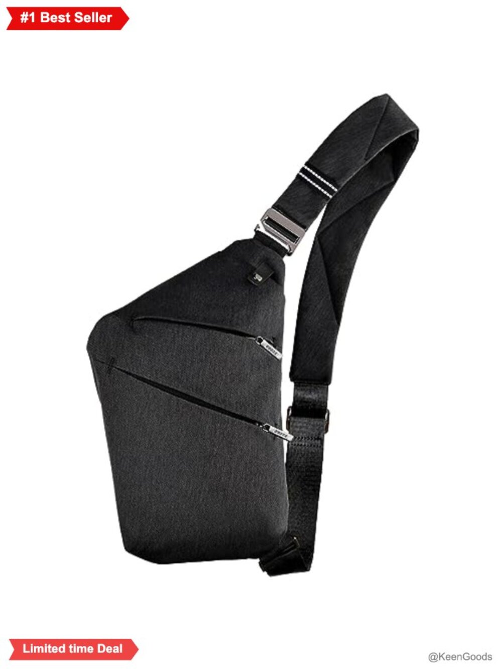 Anti-Theft Sling Bag Crossbody Shoulder Bag Nylon Canvas Lightweight